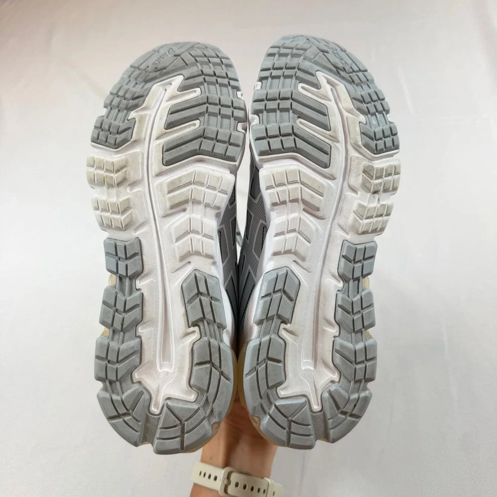ASICS Gel-Quantum 90 3‎ Piedmont Grey White Beige Running Shoes 1202A040 Sz 9